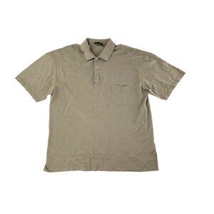 St. Croix Mens Polo Shirt XXL Tan Collared Short Sleeve